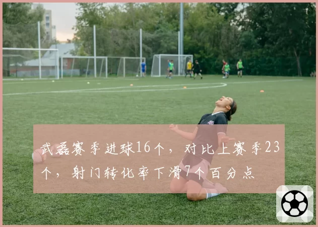 武磊赛季进球16个，对比上赛季23个，射门转化率下滑7个百分点
